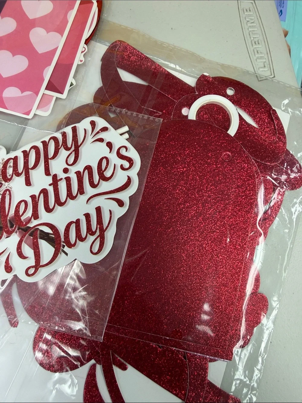 Valentine's Day Party Decoration Kit Pink & Red balloons, banner, paper mylars